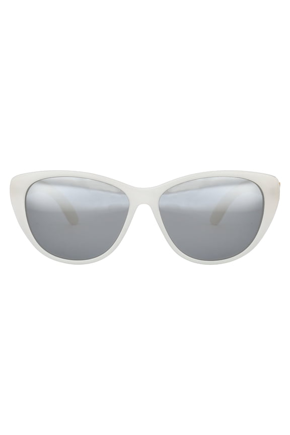 Root VooDoo Queen White PC Silver Mirror Lens Bamboo Lens Unisex Sunglasses