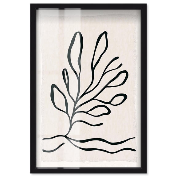 Root and Paw Shadowbox Print Minimalist Wall Art by Art Remedy, Black Frame, 10 x 15