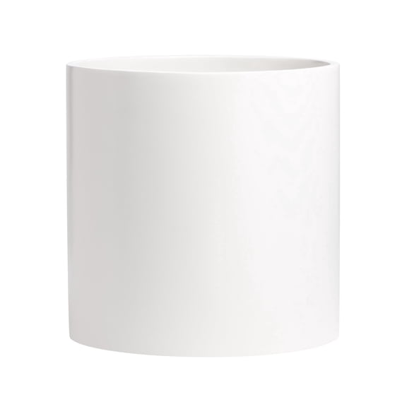 Root and Stock Brea Round Cylinder 12" Planter - White