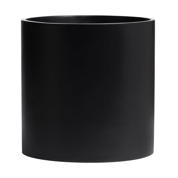 Root and Stock Brea Round Cylinder 16" Planter - Black