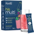 thumbnail image 1 of Root'd Multivitamin Powder for Men - 24 Vitamins & Minerals with&nbsp;3X&nbsp;Electrolytes - 6 Drink Packets, 1 of 8