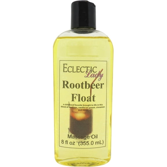 Rootbeer Float Massage Oil by Eclectic Lady, 8 oz, Sweet Almond Oil and Jojoba Oil