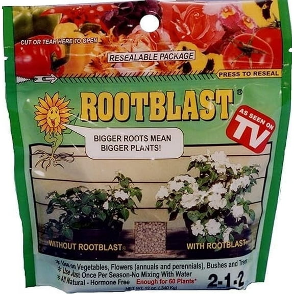 Rootblast Fertilizer, 12 oz, Natural Formula Helps Plants Grow Bigger, Faster, and Stronger