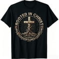 thumbnail image 1 of Rooted In Christ Shirt, Jesus Shirts Christian Cross T-Shirt, 1 of 5