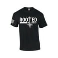 thumbnail image 1 of Rooted In Christ Tree Roots Mens Christian Short Sleeve T-shirt Graphic Tee Graphic Tee-Black-4xl, 1 of 4