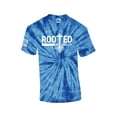 thumbnail image 1 of Rooted In Christ Tree Roots Mens Christian Short Sleeve T-shirt Graphic Tee Graphic Tee-Royal Blue Tie Dye-xl, 1 of 4