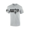 thumbnail image 1 of Rooted In Christ Tree Roots Mens Christian Short Sleeve T-shirt Graphic Tee Graphic Tee-Sports Grey-6xl, 1 of 4