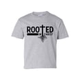 thumbnail image 1 of Rooted In Christ Youth Kids Christian T-shirt Graphic Tee Graphic Tee-Sports Grey-xl, 1 of 4