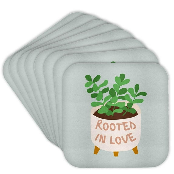 3drose, Rooted in Love, Set of 8 Coasters - Soft