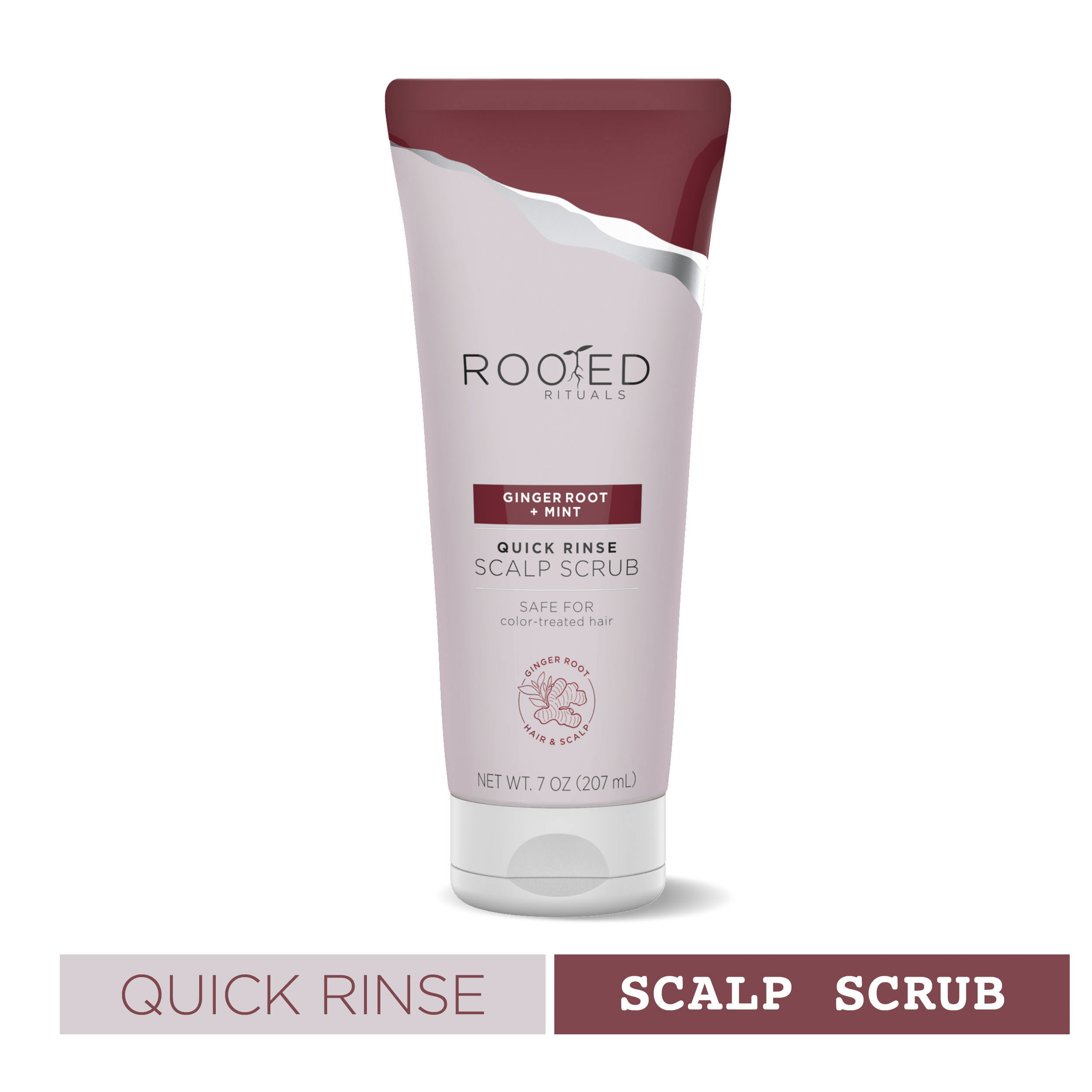 Rooted Rituals Ginger Root and Mint Quick-Rinse Scalp Scrub, 6.7 fl oz - image 1 of 9