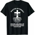 thumbnail image 1 of Rooted in Christ Shirt, Jesus Shirts, Christian Cross T-Shirt, 1 of 6