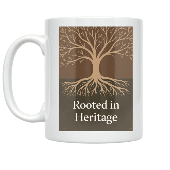 Rooted in Heritage Floral Design - Cultural Identity Advocate - 11 oz Ceramic Coffee Mug