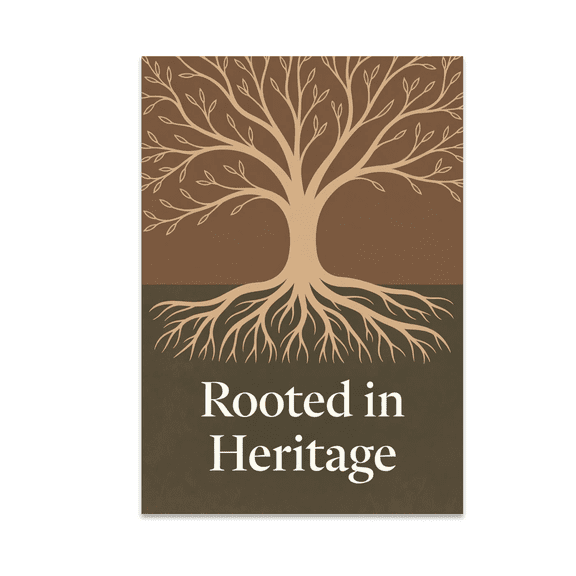 Rooted in Heritage Floral Tradition Poster - Cultural Decor - 13x19 Poster Print