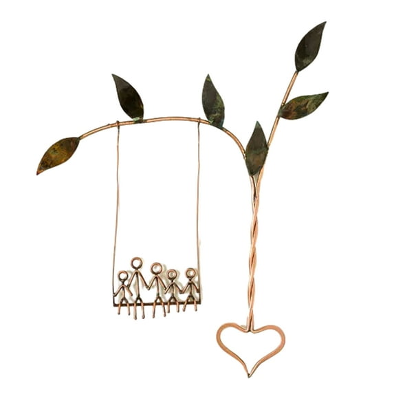Rooted in Love Swing Sculpture Wall Decor Couple on Swings Wall Hangings Metal Wall Art Home Office Wall Hangings Decor