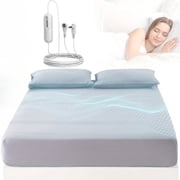 Rootedsheets  Grounding Sheets Queen Size - 95% Organic Cotton + 5% Silver Fiber Conductive Earthing Fitted Sheet with Cord, Deep Pocket Soft Breathable Gray