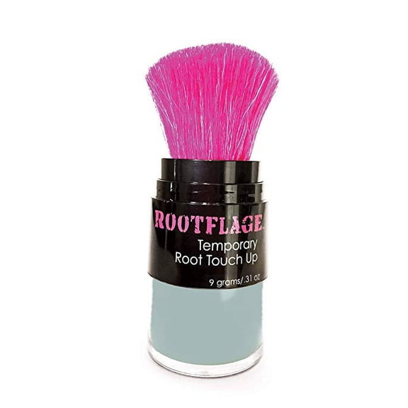 Rootflage Temporary Root Touch Up Powder and Hair Color, Titanium Gray Hair Coloring Tool Kit