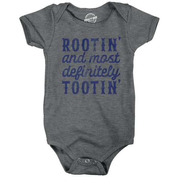 Rootin and Most Definitely Tootin Baby Bodysuit Funny Sarcastic Novelty Jumper for Infants