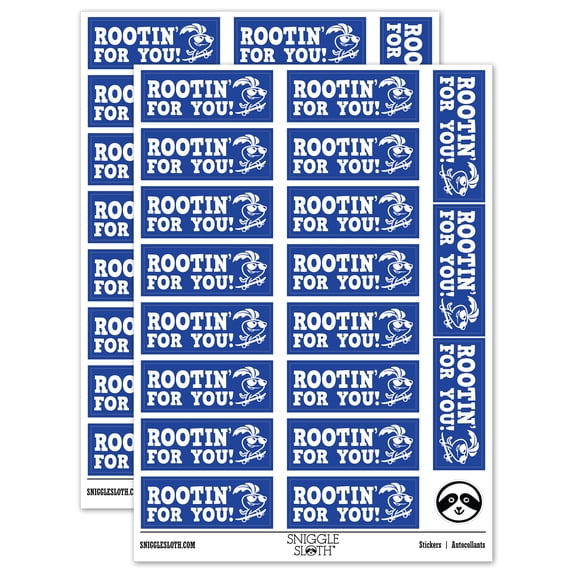 Rootin' For You Radish Teacher Student School Sticker Set - Dark Blue - Gloss Finish - 2.00" Large