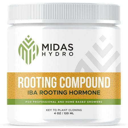 Rooting Gel for Cuttings - IBA Rooting Hormone - Cloning Gel for Strong Clones - Key to Plant Cloning - Midas Hydro Rooting Gel Hormone for Cuttings 4oz - for Professional and Home Based Growers