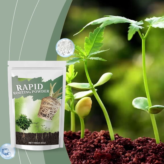 Rooting Powder for Plants, Usupdd Rooting Hormone with NPK Nutrients, Rapid Root Development Growth Promoter for Indoor Outdoor Gardening