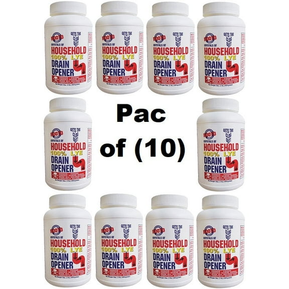 Rooto 1030 1 LB Container Of No. 4 100% Lye Crystal Household Drain Opener - Quantity of 10