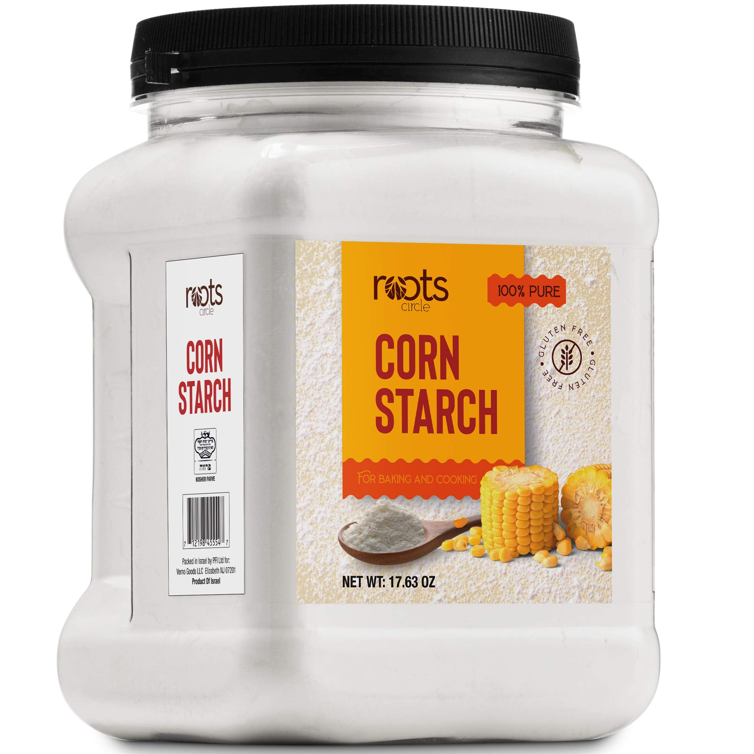 Roots Circle 100 Pure Corn Starch 17.63oz Airtight Container All
