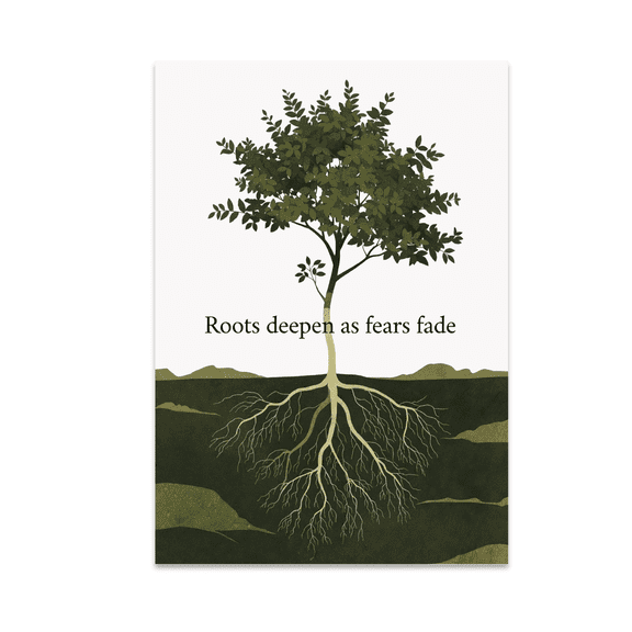 Roots Deepen as Fears Fade - Stoic Wall Art - 13x19 Poster Print