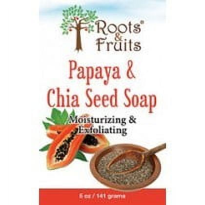 Roots & Fruits By Bio Nutrition Soap, Papaya & Chia Seed, 5 Oz