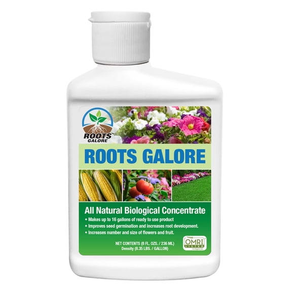 Roots Galore RG800147 Fertilizer - Improves Seed Germination & Root Growth, 8 oz Liquid Concentrate