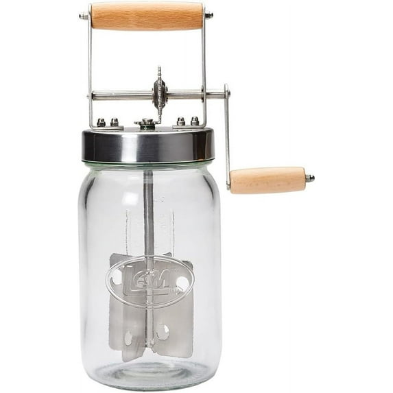 Roots & Harvest Butter Churner, Clear/Stainless, Small,