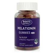 Roots Naturals Melatonin Gummies, Berry Flavored, Vegan, Gluten-Free, 60 Gummies