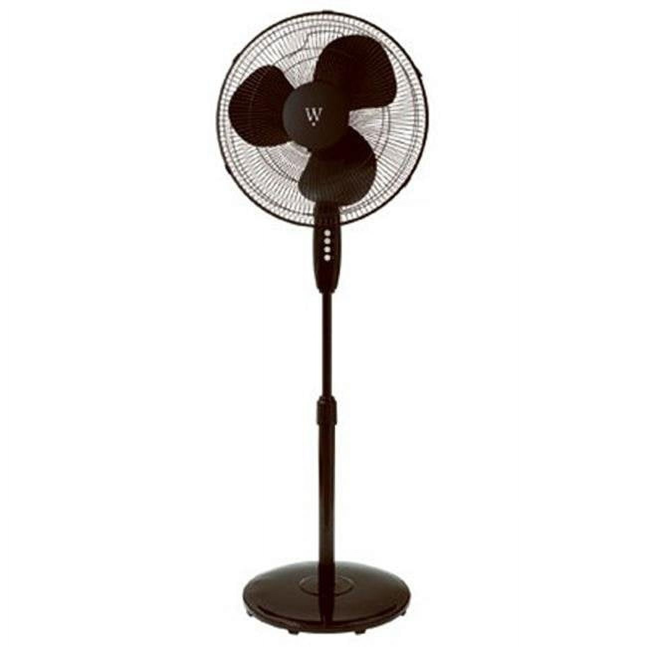 Black Remote Controlled Oscillating Floor Fan with Adjustable Height
