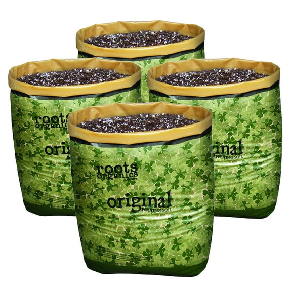 Roots Organics Hydroponic Coco Fiber Potting Soil, 1.5 Cubic Feet (4 Pack)