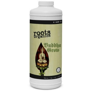 Roots Organics ROBGQ Buddha Grow Nutrient Fertilizer for Potting Soil, 1 Qt