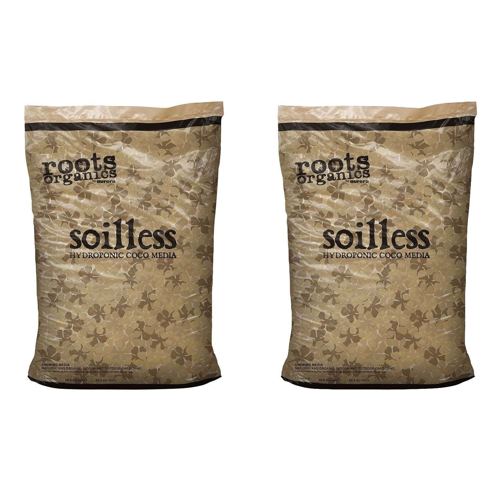Roots Organics Hydroponic Soilless Gardening Coco Fiber Media Mix (2-Pack) Roots Organics Hydroponic Soilless Gardening Coco Fiber Media Mix (2-Pack)