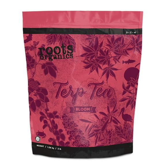 Roots Organics Terp Tea Bloom Dry Fertilizer Plant Additive for Gardens, 40 Pounds