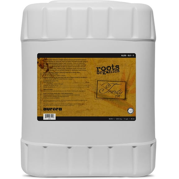 Roots Organics Trinity, Liquid Plant Food and Fertilizer Growth Formula, 5 Gallon