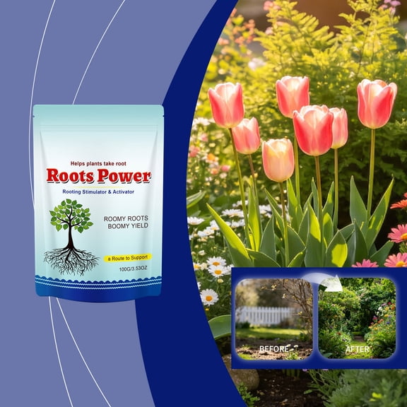 Roots Power Rooting Stimulator Powder, 100g/3.53oz Plant Growth Enhancer, Fast Root Starter for Cuttings, Transplants & Seedlings