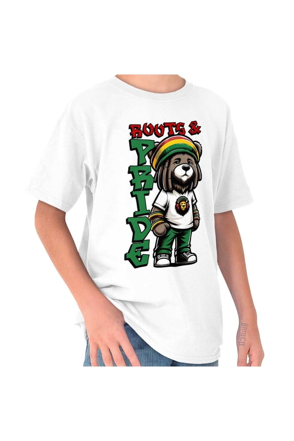 Roots Pride Rastafari Teddy Bear Crewneck T Shirts Boy Girl Teen Brisco Brands X