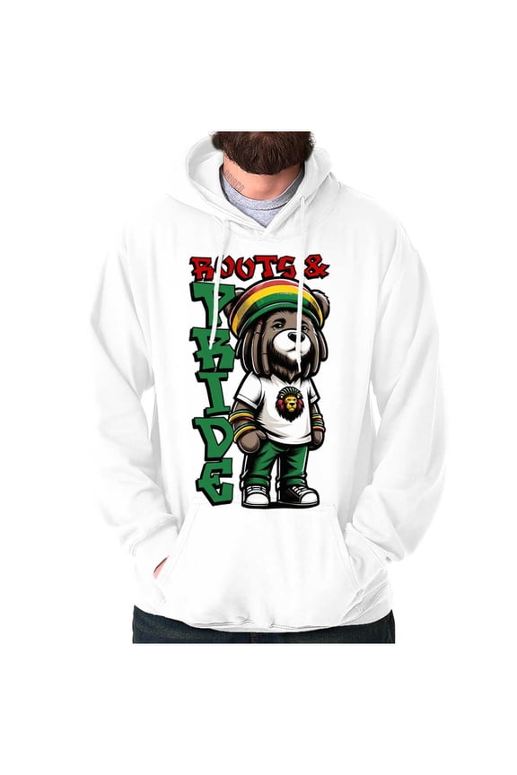 Roots Pride Rastafari Teddy Bear Hoodie Sweatshirt Women Men Brisco Brands X