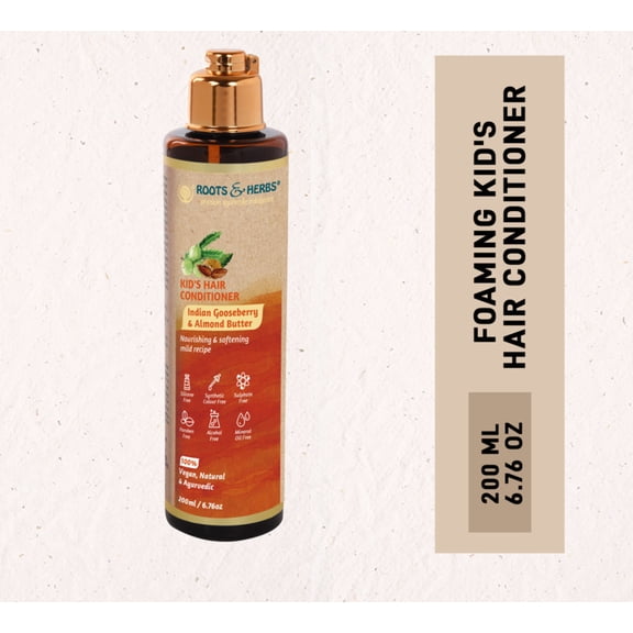 Roots and Herbs Foaming Conditioner with Indian Gooseberry & Green Clay, 200ml