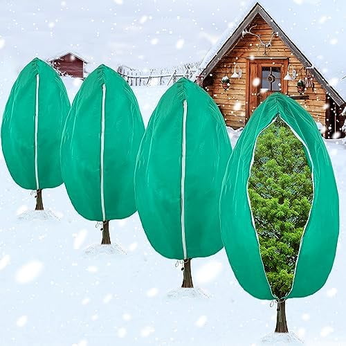 Rop 4 PCS Plant Frost Protection Bags Plant Freeze Protection Covers