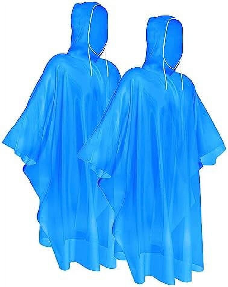 Rop Rain Poncho with Hood for Adults Disposable Clear Rain Poncho Adult