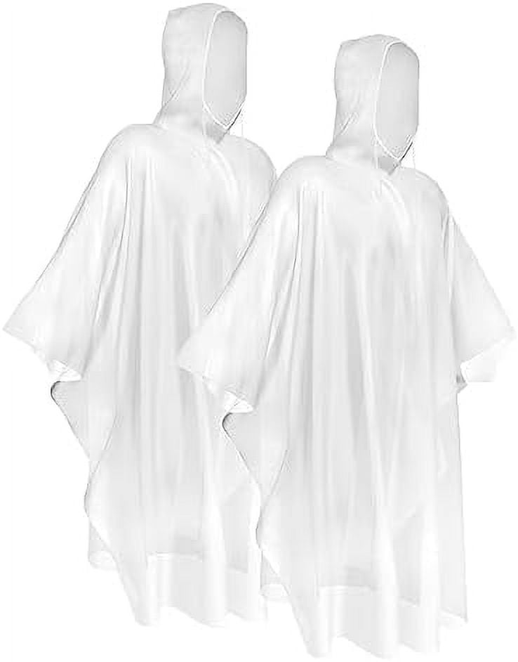 Rop Rain Poncho with Hood for Adults Disposable Clear Rain Poncho Adult ...