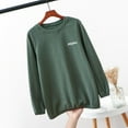 thumbnail image 1 of Ropa De Invierno Para Mujer Fashion Women Women's Color Fleece Thermal Long-sleeved Round Neck Base Shirt Top,Green,M, 1 of 4
