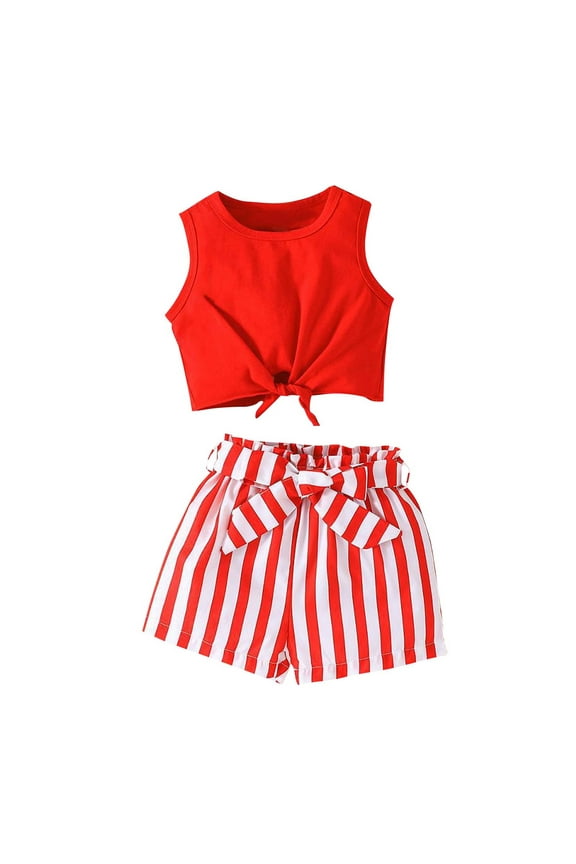 Ropa Para Niñas 3T Valentines Day Outfit Girl Crop Tops Kids Girls Summer Clothes Size 10 12 3 Year Old Girl Outfit Clothes for Kids 7-8