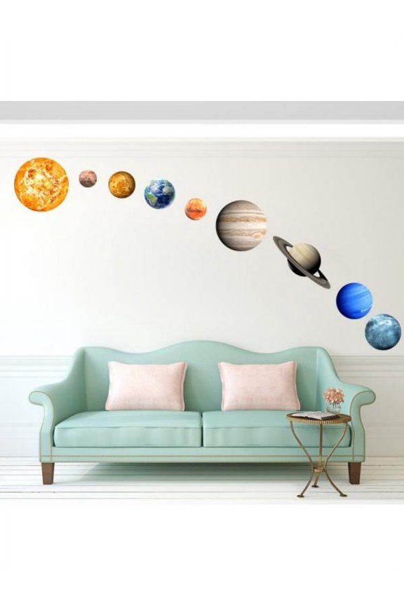 Glow In The Dark Solar System Wall Stickers 9# Planets Mars Decal