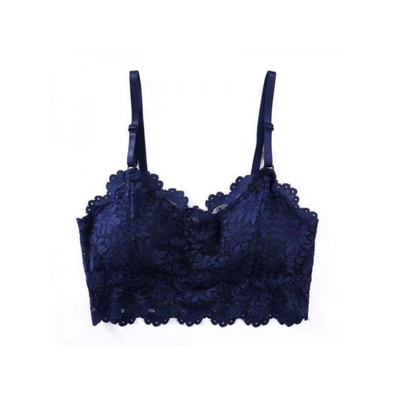 Ropalia Women Chic Sexy Lace Wire Free Padded Push Up Floral Bra Underwear Intimates