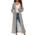 thumbnail image 1 of Ropalia Women Long Sleeve Solid Color Long Sweater Cardigan Coat, 1 of 3