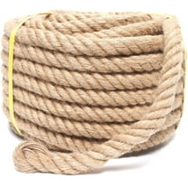 Rope 1 Inch 100 Feet Jute Rope, Heavy Duty Jute Rope,Natural Hemp Rope, Twisted Hemp Rope for Crafts, Gardening, Bundling, Climbing, Hammock, Nautical, Tug of War, Railings, Home Decorating